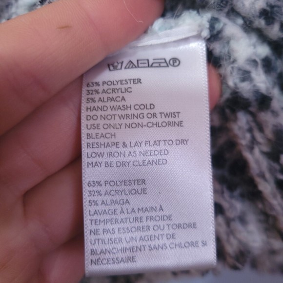 Ecote Urban Outfitters Alpaca Blend Teal Black Speckles Oversized Sweater Small - Picture 4 of 6